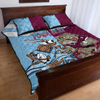 Custom QLD Cane Toad and NSW Cockroach Quilt Bed Set Aboriginal Inspired Together