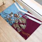 Custom QLD Cane Toad and NSW Cockroach Rubber Doormat Aboriginal Inspired Together
