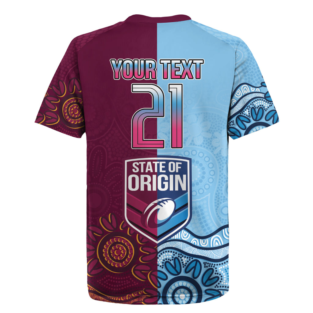 Custom QLD Cane Toad and NSW Cockroach Rugby Jersey Aboriginal Inspired Together
