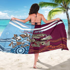 Custom QLD Cane Toad and NSW Cockroach Sarong Aboriginal Inspired Together