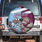 Custom QLD Cane Toad and NSW Cockroach Spare Tire Cover Aboriginal Inspired Together