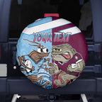 Custom QLD Cane Toad and NSW Cockroach Spare Tire Cover Aboriginal Inspired Together