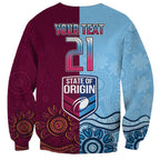 Custom QLD Cane Toad and NSW Cockroach Sweatshirt Aboriginal Inspired Together