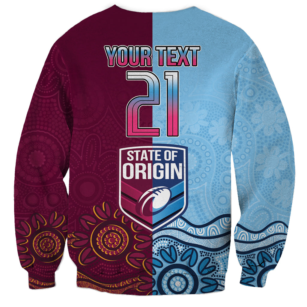 Custom QLD Cane Toad and NSW Cockroach Sweatshirt Aboriginal Inspired Together