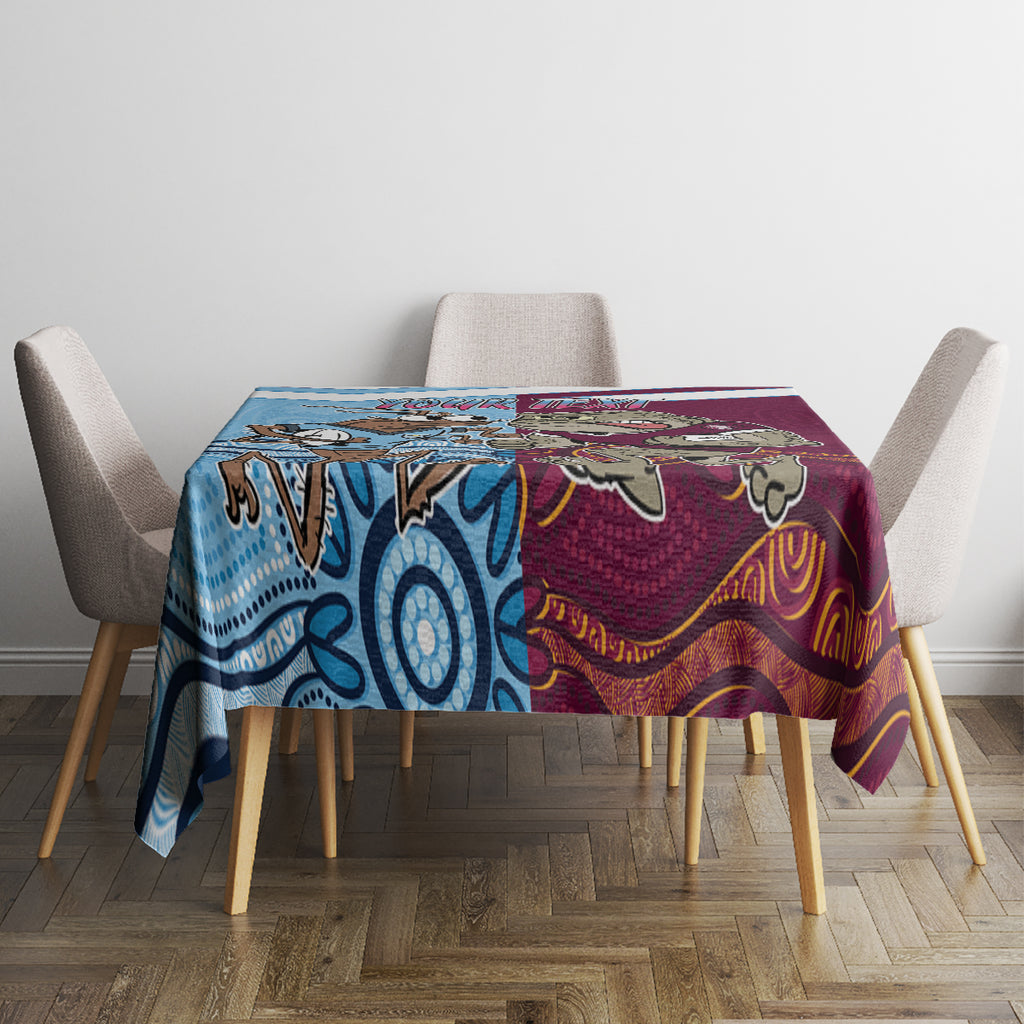 Custom QLD Cane Toad and NSW Cockroach Tablecloth Aboriginal Inspired Together