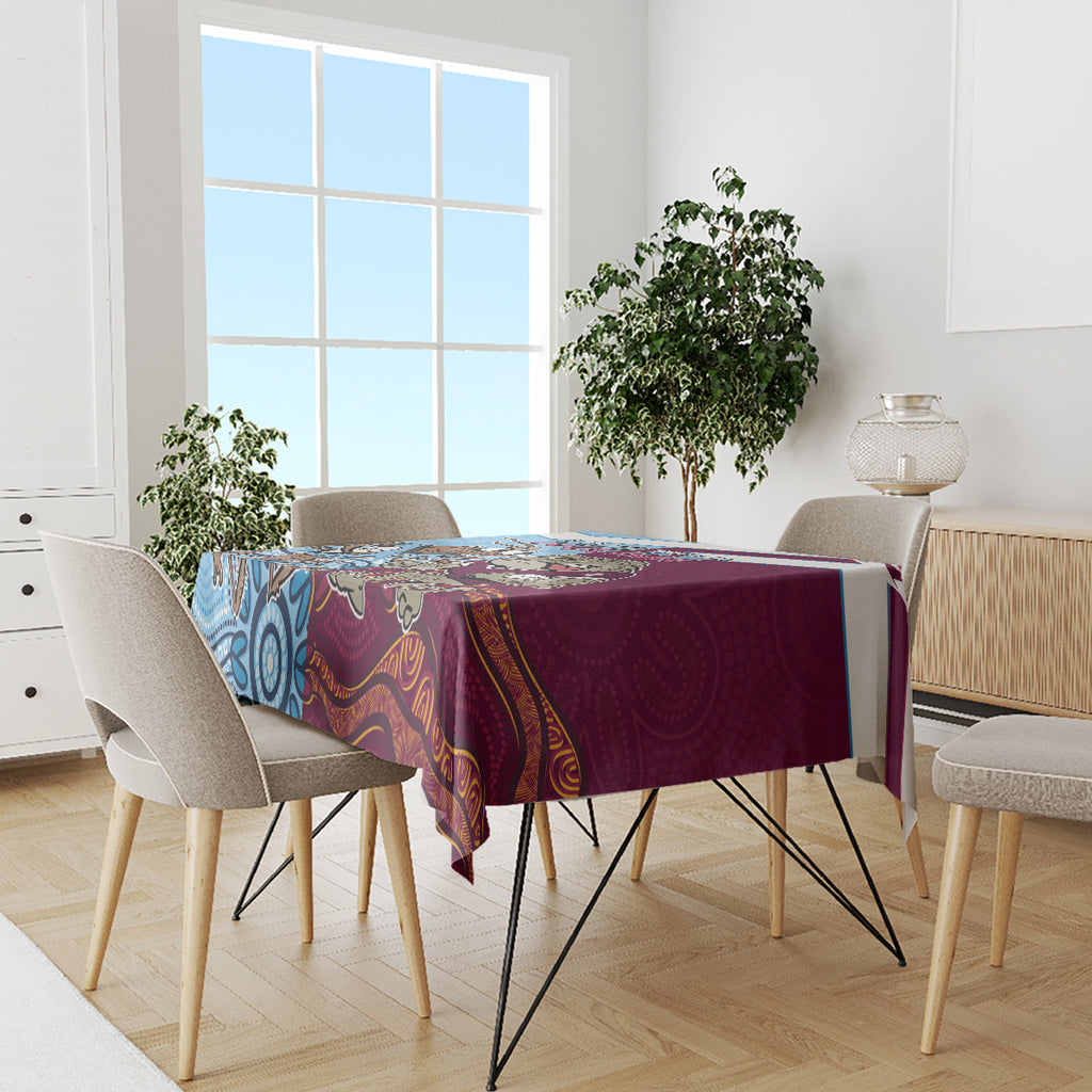 Custom QLD Cane Toad and NSW Cockroach Tablecloth Aboriginal Inspired Together