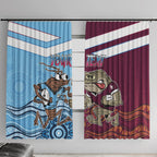 Custom QLD Cane Toad and NSW Cockroach Window Curtain Aboriginal Inspired Together