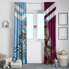 Custom QLD Cane Toad and NSW Cockroach Window Curtain Aboriginal Inspired Together