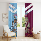 Custom QLD Cane Toad and NSW Cockroach Window Curtain Aboriginal Inspired Together