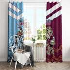 Custom QLD Cane Toad and NSW Cockroach Window Curtain Aboriginal Inspired Together