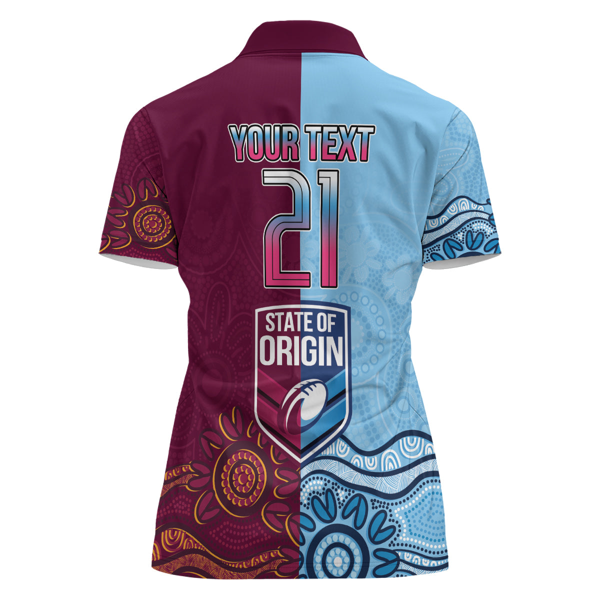 Custom QLD Cane Toad and NSW Cockroach Women Polo Shirt Aboriginal Inspired Together