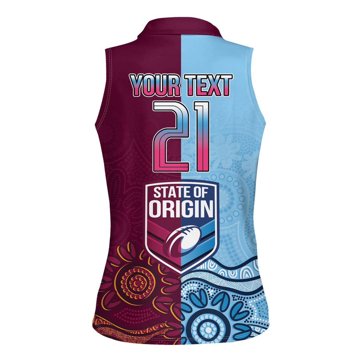 Custom QLD Cane Toad and NSW Cockroach Women Sleeveless Polo Shirt Aboriginal Inspired Together