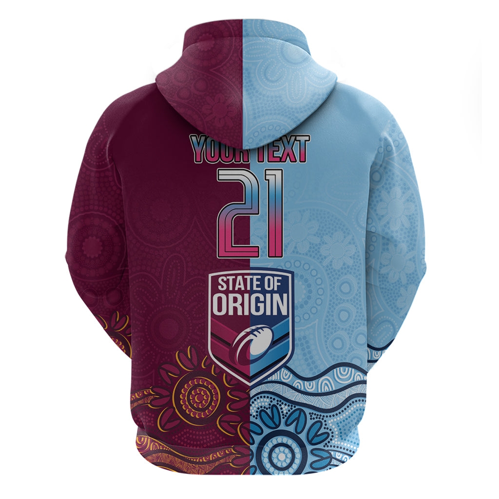 Custom QLD Cane Toad and NSW Cockroach Zip Hoodie Aboriginal Inspired Together