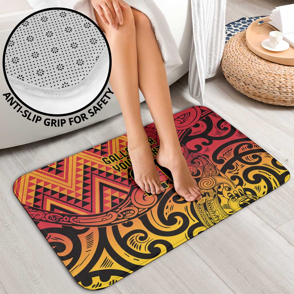 New Zealand Rangatira Custom Bathroom Set Red and Gold Niho Taniwha Maori Tribal - Aussie Hoodie