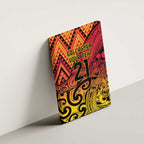 New Zealand Rangatira Custom Canvas Wall Art Red and Gold Niho Taniwha Maori Tribal