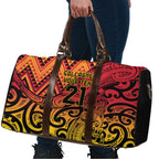 New Zealand Rangatira Custom Travel Bag Red and Gold Niho Taniwha Maori Tribal - Aussie Hoodie