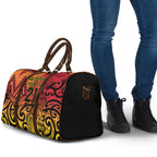 New Zealand Rangatira Custom Travel Bag Red and Gold Niho Taniwha Maori Tribal - Aussie Hoodie