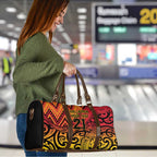 New Zealand Rangatira Custom Travel Bag Red and Gold Niho Taniwha Maori Tribal - Aussie Hoodie