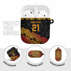 New Zealand Rugby Pacific Custom AirPods Case Rangatira Maori Kowhaiwhai Pattern - Aussie Hoodie