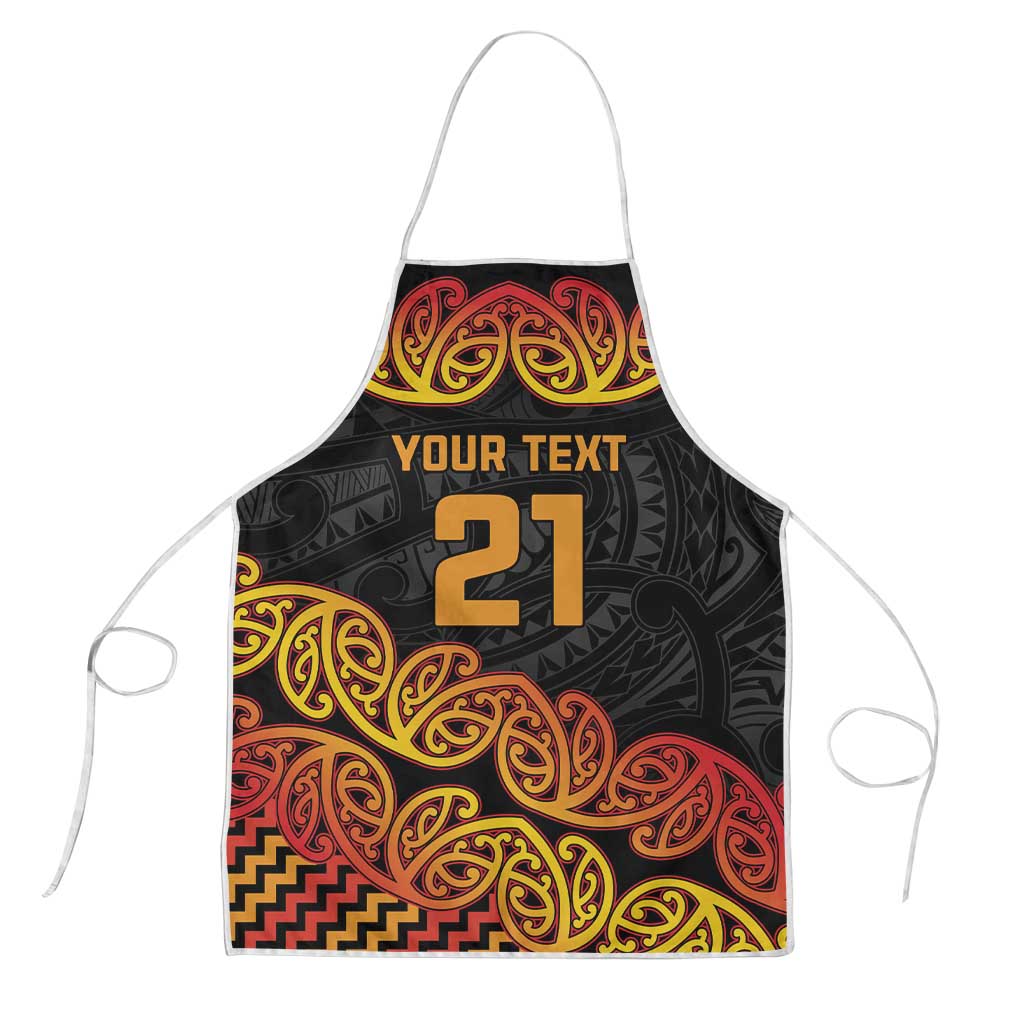 New Zealand Rugby Pacific Custom Apron Rangatira Maori Kowhaiwhai Pattern - Aussie Hoodie