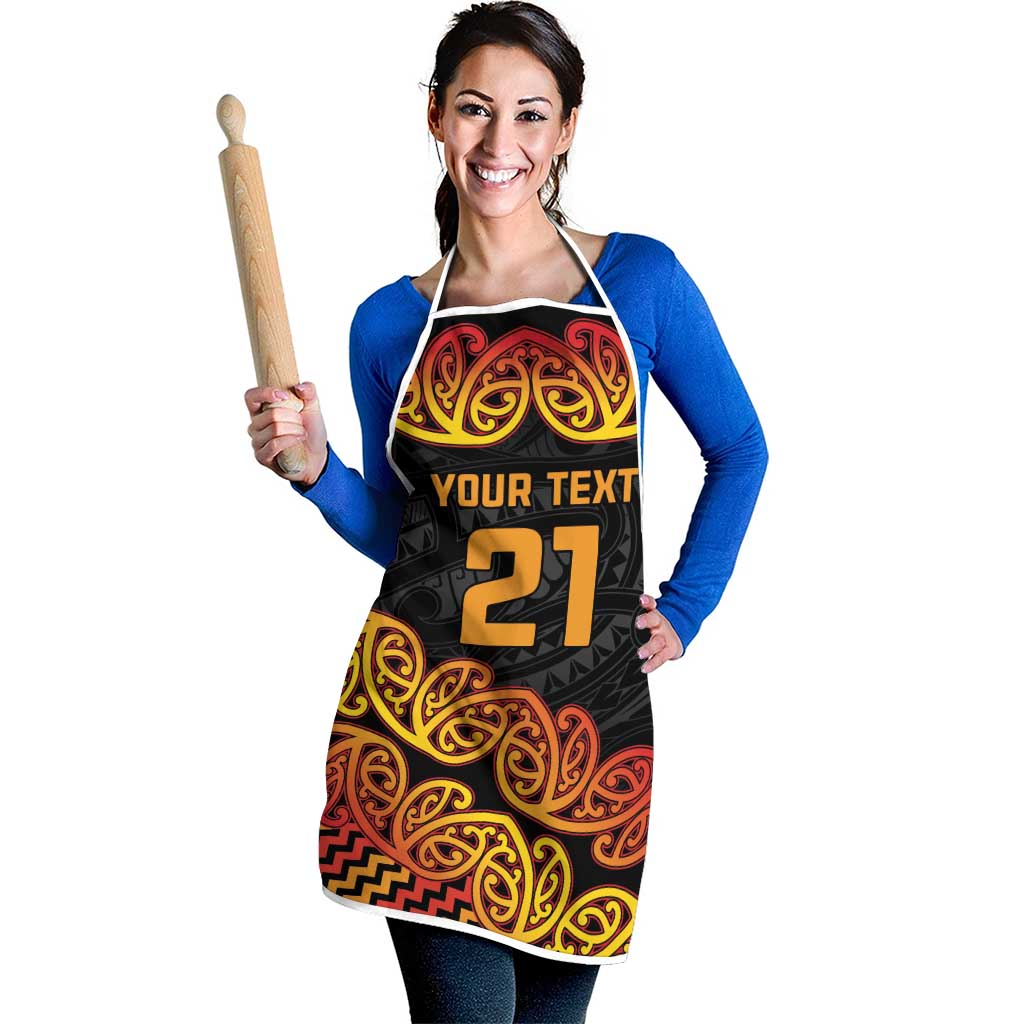 New Zealand Rugby Pacific Custom Apron Rangatira Maori Kowhaiwhai Pattern - Aussie Hoodie
