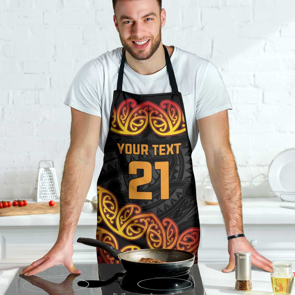 New Zealand Rugby Pacific Custom Apron Rangatira Maori Kowhaiwhai Pattern - Aussie Hoodie