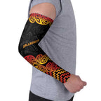 New Zealand Rugby Pacific Custom Arm Sleeves Rangatira Maori Kowhaiwhai Pattern - Aussie Hoodie