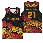 New Zealand Rugby Pacific Custom Basketball Jersey Rangatira Maori Kowhaiwhai Pattern - Aussie Hoodie
