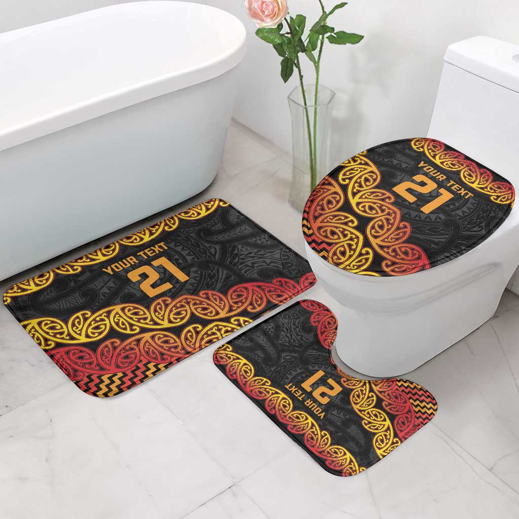 New Zealand Rugby Pacific Custom Bathroom Set Rangatira Maori Kowhaiwhai Pattern - Aussie Hoodie