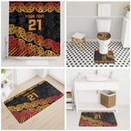 New Zealand Rugby Pacific Custom Bathroom Set Rangatira Maori Kowhaiwhai Pattern - Aussie Hoodie