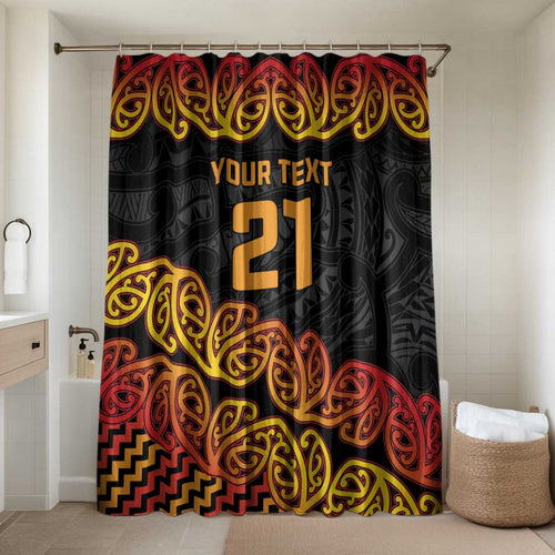 New Zealand Rugby Pacific Custom Bathroom Set Rangatira Maori Kowhaiwhai Pattern - Aussie Hoodie