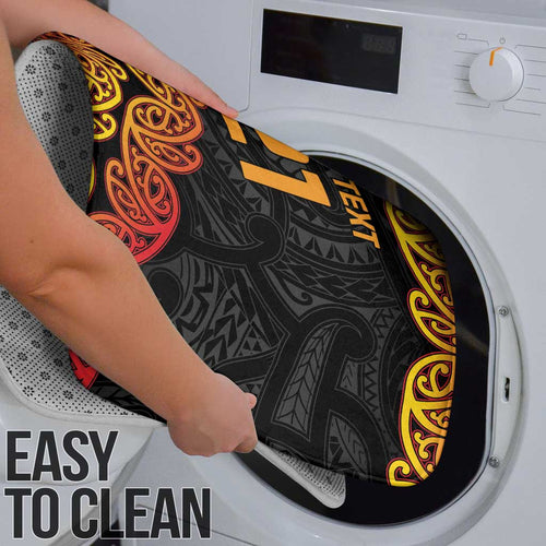 New Zealand Rugby Pacific Custom Bathroom Set Rangatira Maori Kowhaiwhai Pattern - Aussie Hoodie