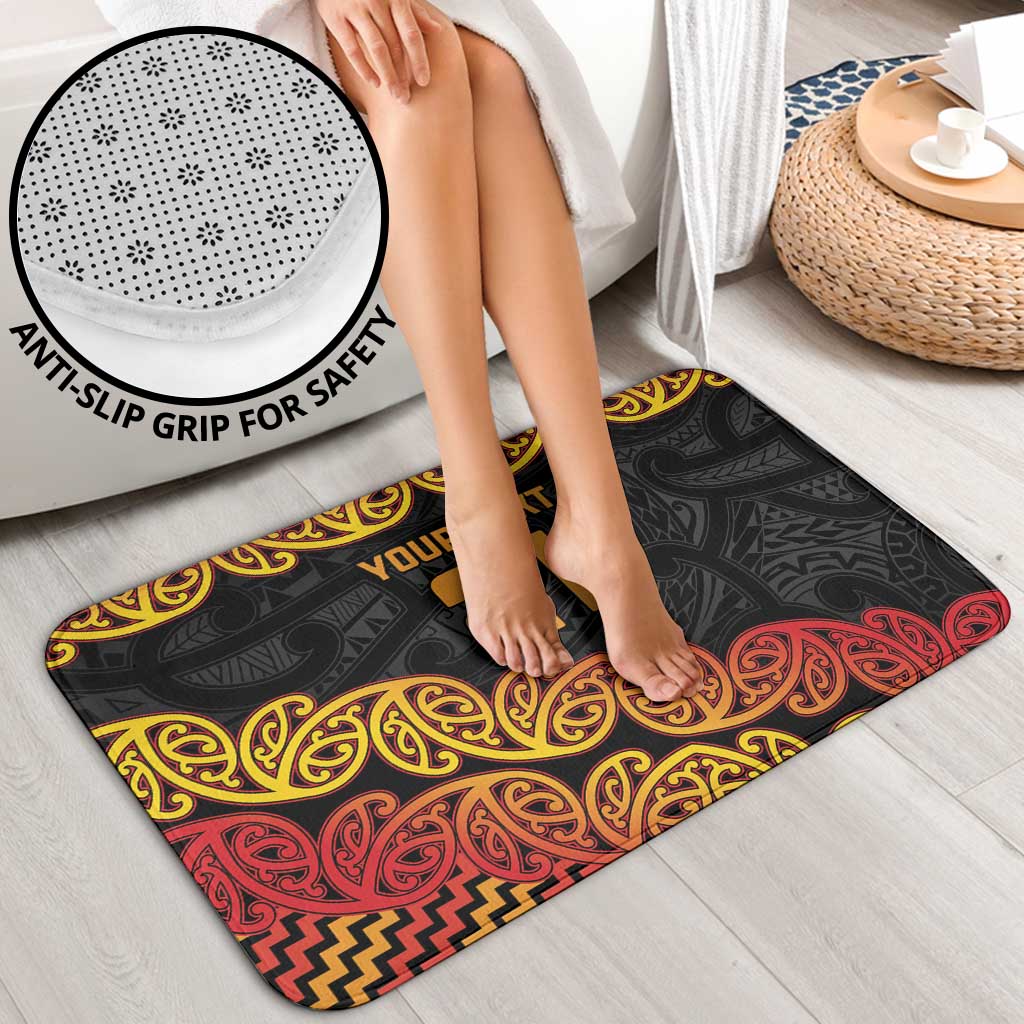 New Zealand Rugby Pacific Custom Bathroom Set Rangatira Maori Kowhaiwhai Pattern - Aussie Hoodie