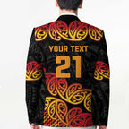 New Zealand Rugby Pacific Custom Blazer Rangatira Maori Kowhaiwhai Pattern - Aussie Hoodie