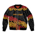 New Zealand Rugby Pacific Custom Bomber Jacket Rangatira Maori Kowhaiwhai Pattern