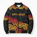 New Zealand Rugby Pacific Custom Bomber Puffer Jacket Rangatira Maori Kowhaiwhai Pattern - Aussie Hoodie
