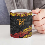 New Zealand Rugby Pacific Custom Ceramic Mug Rangatira Maori Kowhaiwhai Pattern - Aussie Hoodie