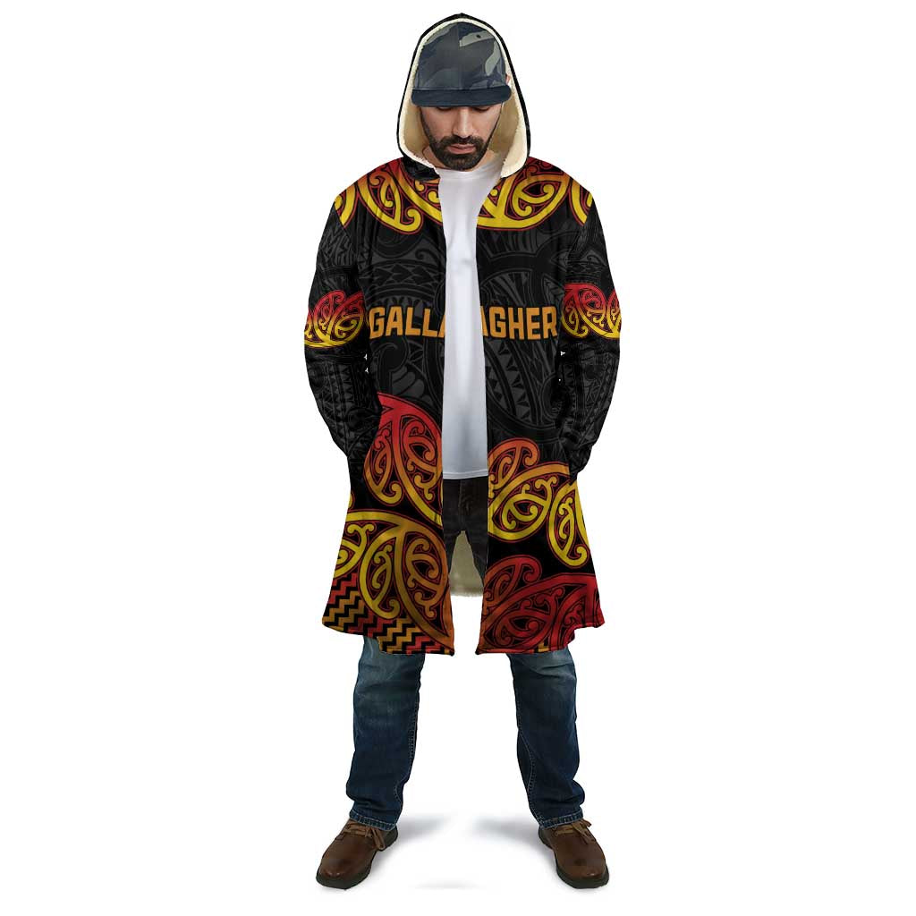 New Zealand Rugby Pacific Custom Cloak Rangatira Maori Kowhaiwhai Pattern - Aussie Hoodie