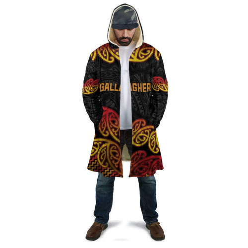 New Zealand Rugby Pacific Custom Cloak Rangatira Maori Kowhaiwhai Pattern - Aussie Hoodie