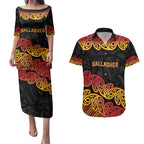 New Zealand Rugby Pacific Custom Couples Matching Puletasi and Hawaiian Shirt Rangatira Maori Kowhaiwhai Pattern