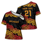 New Zealand Rugby Pacific Custom Cross Shoulder Shirt Rangatira Maori Kowhaiwhai Pattern - Aussie Hoodie