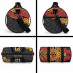 New Zealand Maori Rugby Pacific Custom Duffle Bag Rangatira Maori Kowhaiwhai Pattern