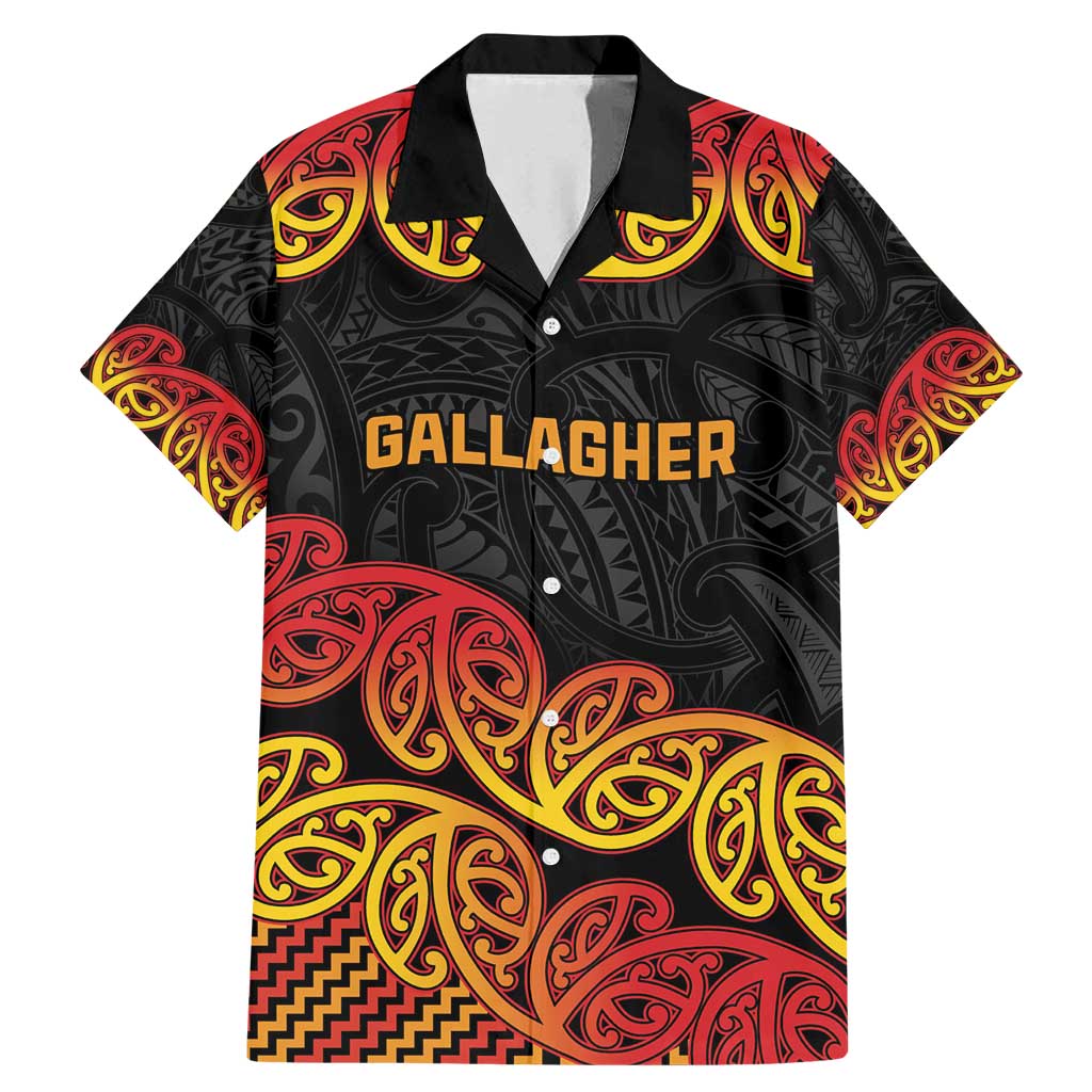 New Zealand Rugby Pacific Custom Family Matching Mermaid Dress and Hawaiian Shirt Rangatira Maori Kowhaiwhai Pattern