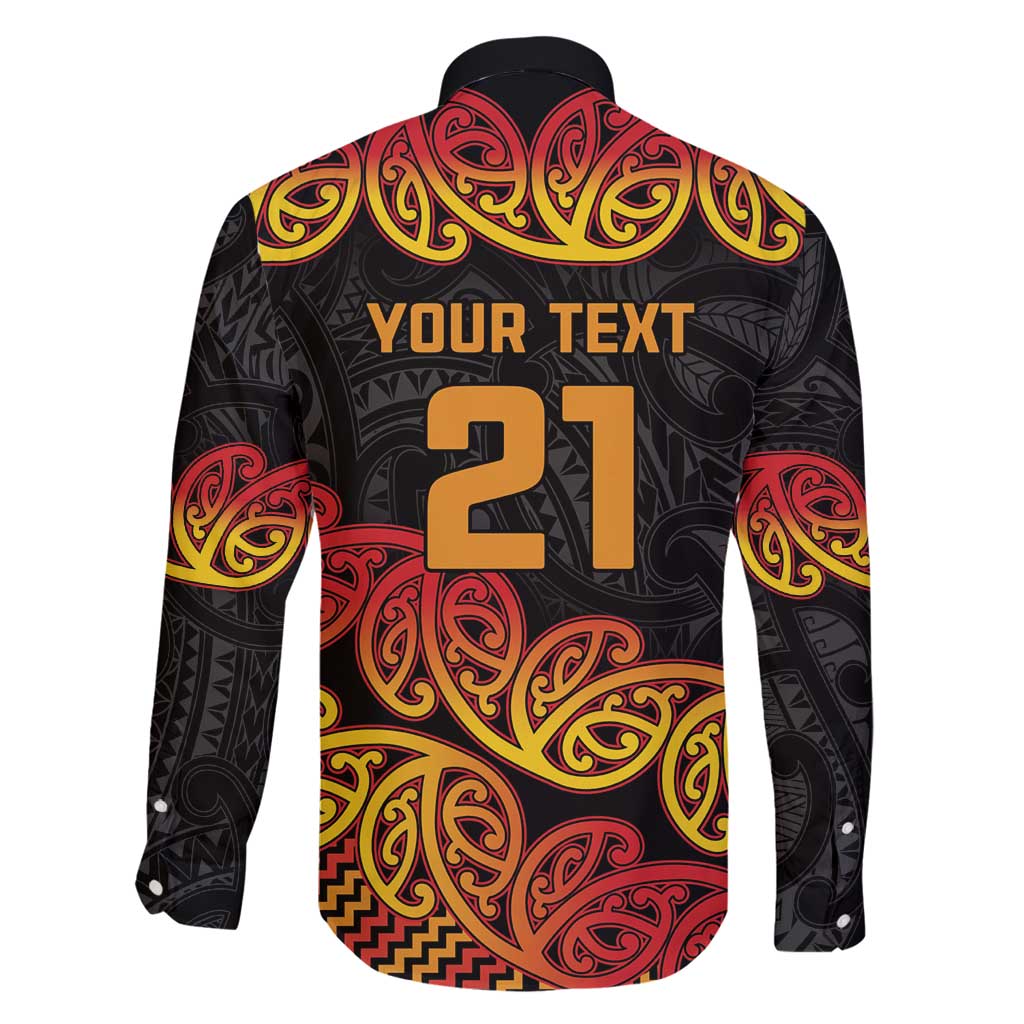 New Zealand Rugby Pacific Custom Family Matching Off Shoulder Maxi Dress and Hawaiian Shirt Rangatira Maori Kowhaiwhai Pattern
