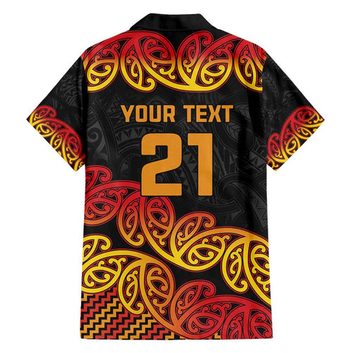New Zealand Rugby Pacific Custom Family Matching Off Shoulder Short Dress and Hawaiian Shirt Rangatira Maori Kowhaiwhai Pattern