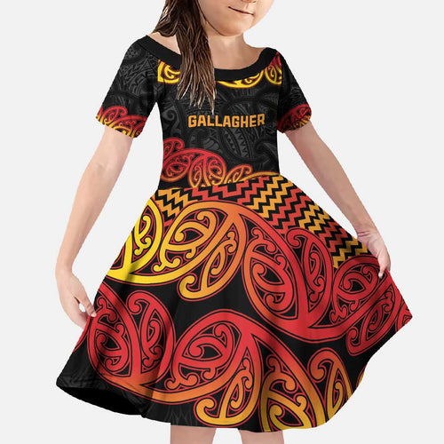New Zealand Rugby Pacific Custom Family Matching Summer Maxi Dress and Hawaiian Shirt Rangatira Maori Kowhaiwhai Pattern