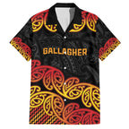 New Zealand Rugby Pacific Custom Hawaiian Shirt Rangatira Maori Kowhaiwhai Pattern