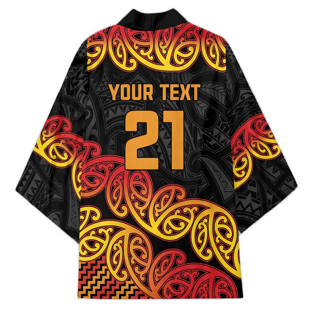 New Zealand Rugby Pacific Custom Kimono Rangatira Maori Kowhaiwhai Pattern - Aussie Hoodie