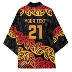 New Zealand Rugby Pacific Custom Kimono Rangatira Maori Kowhaiwhai Pattern - Aussie Hoodie