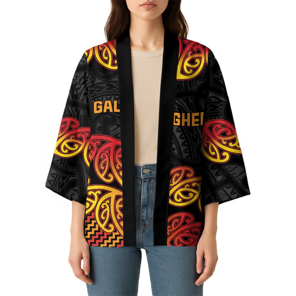 New Zealand Rugby Pacific Custom Kimono Rangatira Maori Kowhaiwhai Pattern - Aussie Hoodie